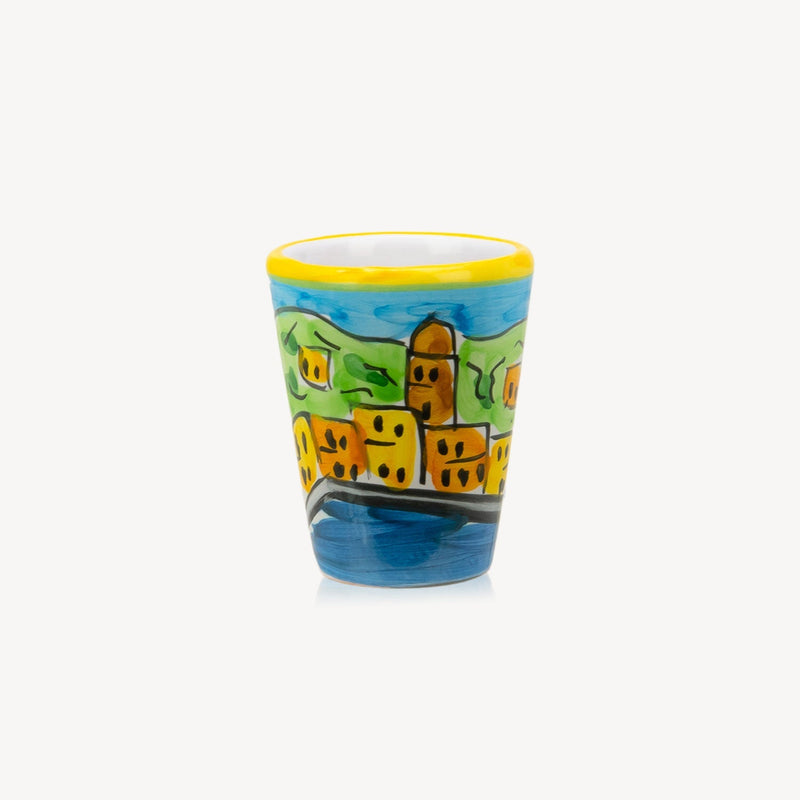 PORTOFINO HANDMADE PAINTED GLASSES (2 PCS) - Handmadefromitaly.com