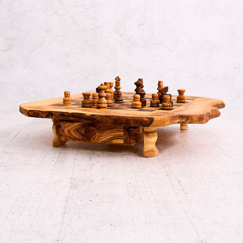 Olive Wood Chess Set – Handcrafted Italian Masterpiece